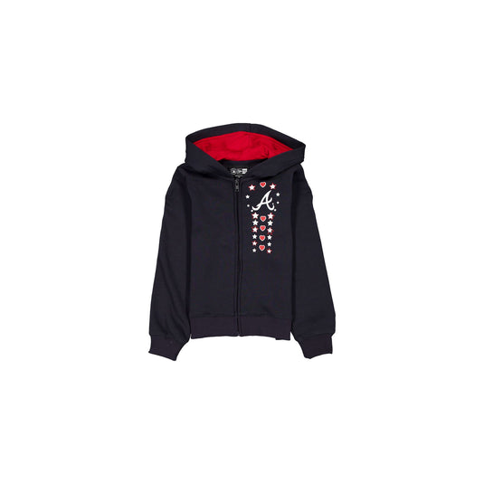 Atlanta Braves Star Girls Hoodie - New Era Cap