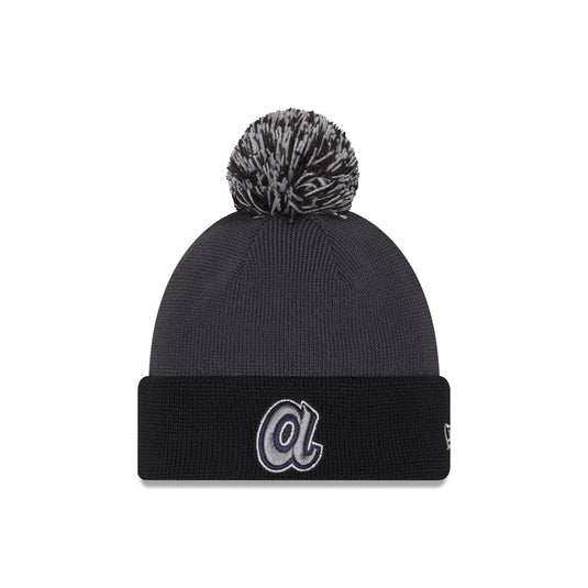 Atlanta Braves 2025 Batting Practice Pom Knit Hat - New Era Cap