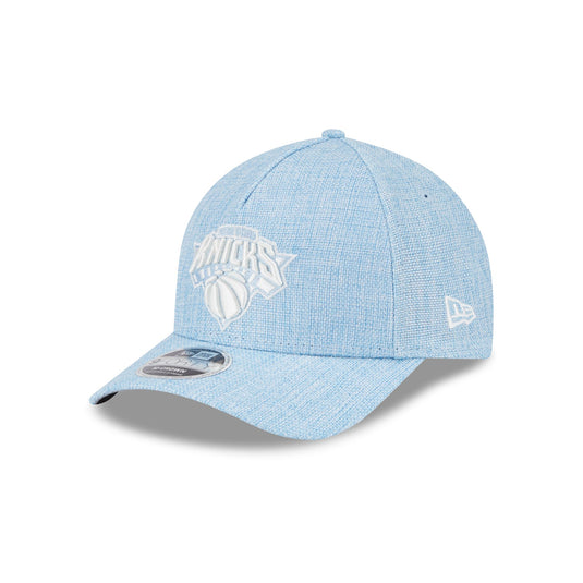New York Knicks Cotton Weaver Blue 9FORTY M-Crown A-Frame Snapback Hat - New Era Cap