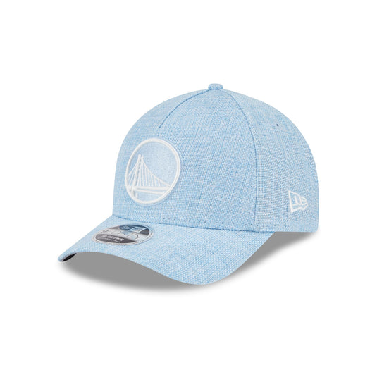 Golden State Warriors Cotton Weaver Blue 9FORTY M-Crown A-Frame Snapback Hat - New Era Cap