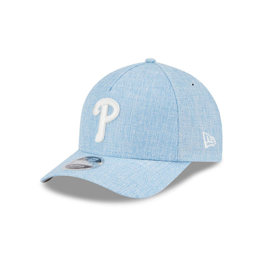 Philadelphia Phillies Cotton Weaver Blue 9FORTY M-Crown A-Frame Snapback Hat - New Era Cap