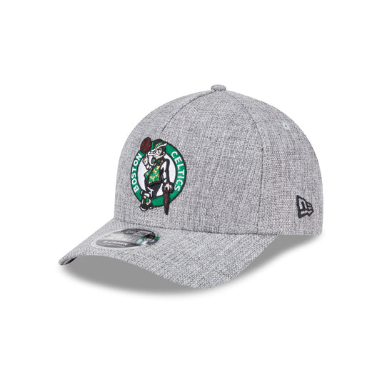 Boston Celtics Cotton Weave Gray 9FORTY M-Crown A-Frame Snapback Hat - New Era Cap