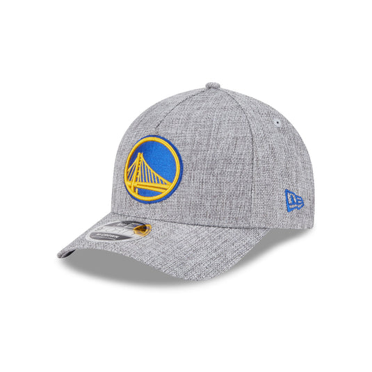 Golden State Warriors Cotton Weave Gray 9FORTY M-Crown A-Frame Snapback Hat - New Era Cap