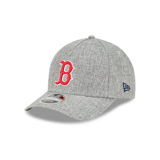 Boston Red Sox Cotton Weave Gray 9FORTY M-Crown A-Frame Snapback Hat - New Era Cap