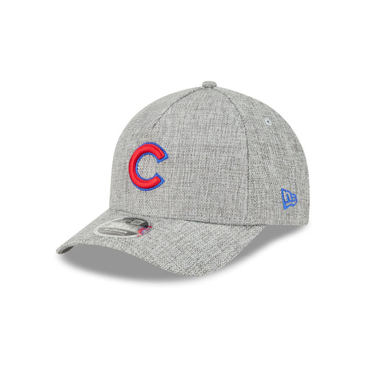Chicago Cubs Cotton Weave Gray 9FORTY M-Crown A-Frame Snapback Hat - New Era Cap