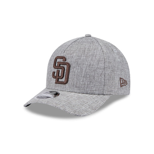San Diego Padres Cotton Weave Gray 9FORTY M-Crown A-Frame Snapback Hat - New Era Cap