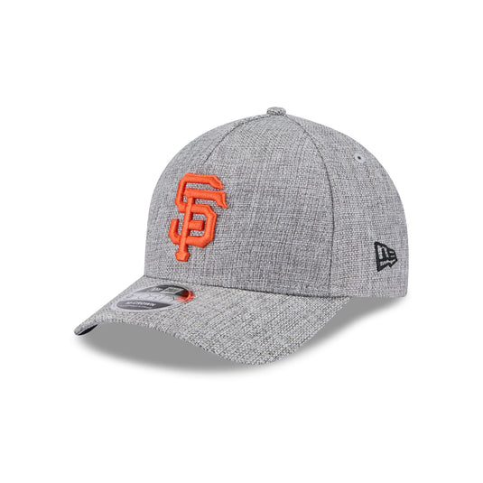 San Francisco Giants Cotton Weave Gray 9FORTY M-Crown A-Frame Snapback Hat - New Era Cap