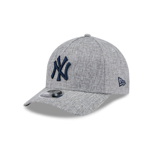 New York Yankees Cotton Weave Gray 9FORTY M-Crown A-Frame Snapback Hat - New Era Cap