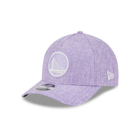 Golden State Warriors Cotton Weave Purple 9FORTY M-Crown A-Frame Snapback Hat - New Era Cap