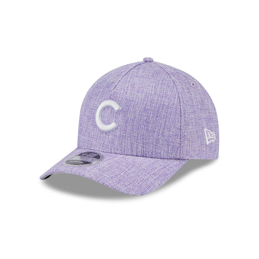 Chicago Cubs Cotton Weave Purple 9FORTY M-Crown A-Frame Snapback Hat - New Era Cap