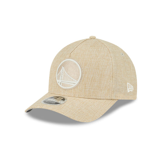 Golden State Warriors Cotton Weave Stone 9FORTY M-Crown A-Frame Snapback Hat - New Era Cap