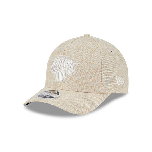 New York Knicks Cotton Weave Stone 9FORTY M-Crown A-Frame Snapback Hat - New Era Cap
