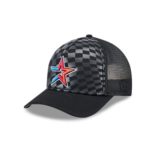 Houston Astros Gradient Raceway 9FORTY M-Crown A-Frame Trucker Hat - New Era Cap