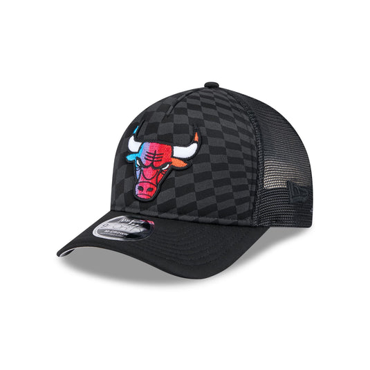 Chicago Bulls Gradient Raceway 9FORTY M-Crown A-Frame Trucker Hat - New Era Cap