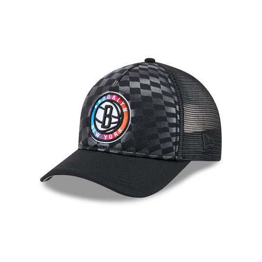 Brooklyn Nets Gradient Raceway 9FORTY M-Crown A-Frame Trucker Hat - New Era Cap