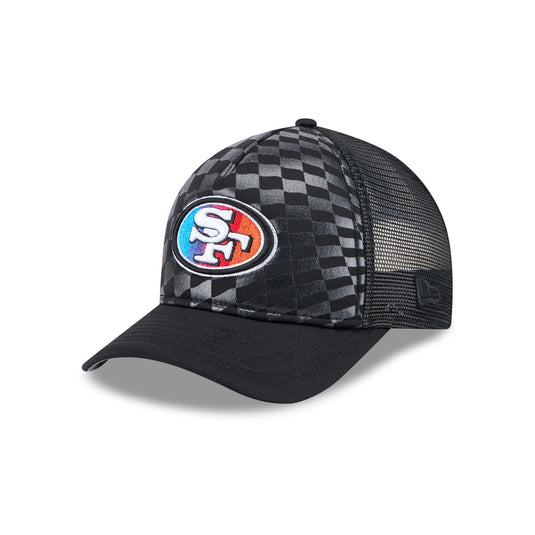 San Francisco 49ers Gradient Raceway 9FORTY M-Crown A-Frame Trucker Hat - New Era Cap