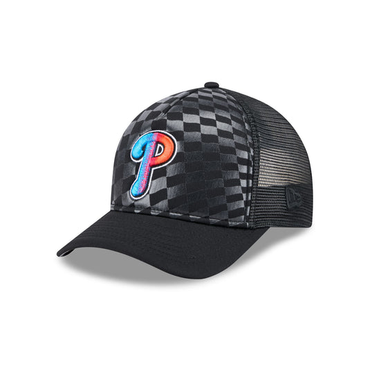 Philadelphia Phillies Gradient Raceway 9FORTY M-Crown A-Frame Trucker Hat - New Era Cap