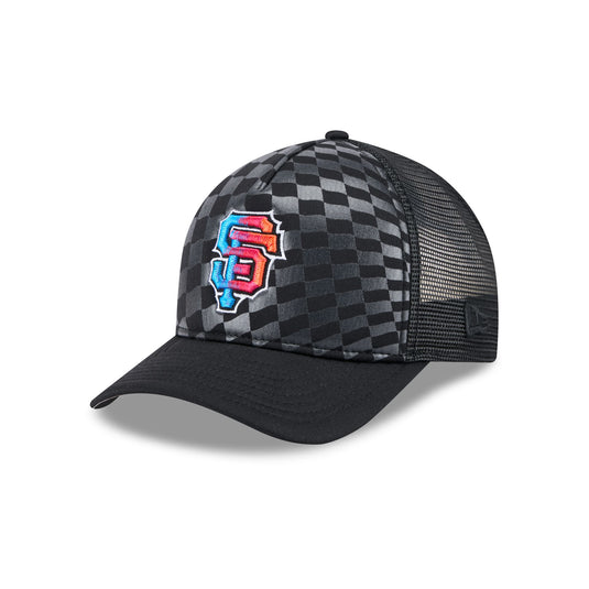 San Francisco Giants Gradient Raceway 9FORTY M-Crown A-Frame Trucker Hat - New Era Cap