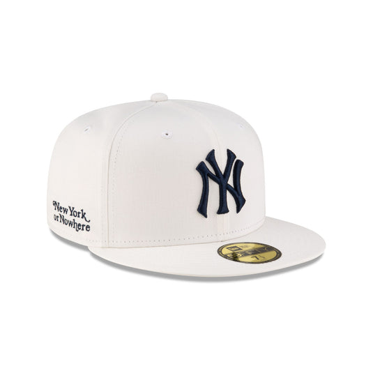 New York or Nowhere x New York Yankees White Logo 59FIFTY Fitted Hat - New Era Cap