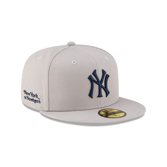 New York or Nowhere x New York Yankees Gray Logo 59FIFTY Fitted Hat - New Era Cap