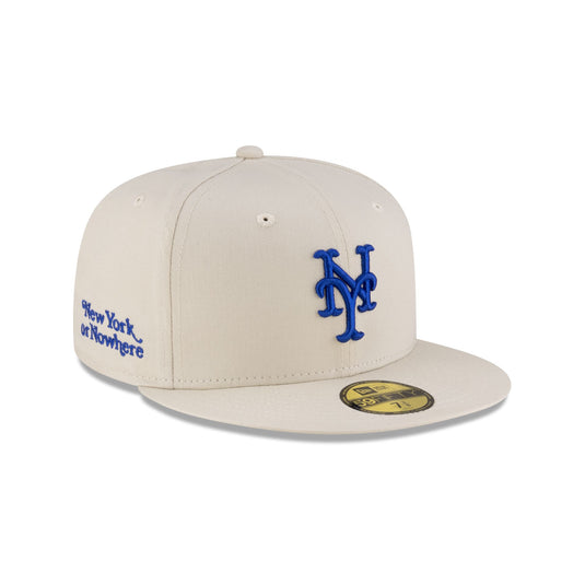 New York or Nowhere x New York Mets Chrome White 59FIFTY Fitted Hat - New Era Cap