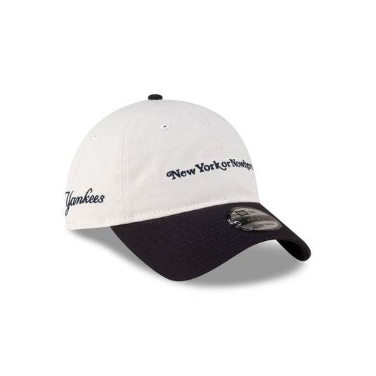 New York or Nowhere x New York Yankees White Wordmark 9TWENTY Adjustable Hat - New Era Cap