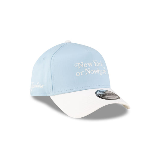 New York or Nowhere x New York Yankees Blue Wordmark 9FORTY A-Frame Snapback Hat - New Era Cap