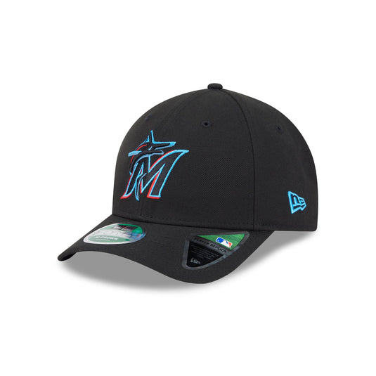 Miami Marlins Game Authentic Collection 9FORTY M-Crown Snapback Hat - New Era Cap