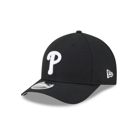 Philadelphia Phillies Black Authentic Collection 9FORTY M-Crown Snapback Hat - New Era Cap