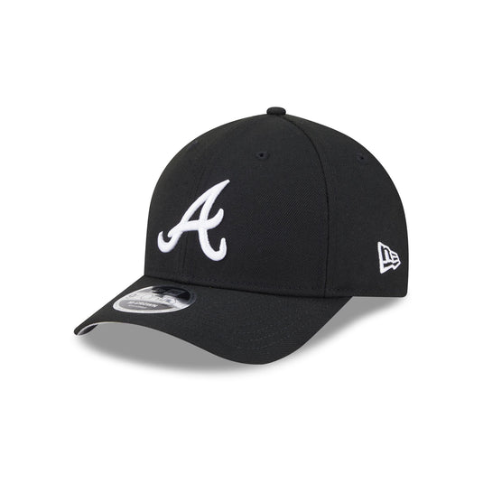 Atlanta Braves Black Authentic Collection 9FORTY M-Crown Snapback Hat - New Era Cap