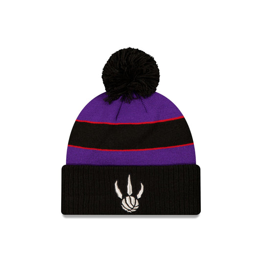 Toronto Raptors Classic Edition Black Pom Knit Hat - New Era Cap