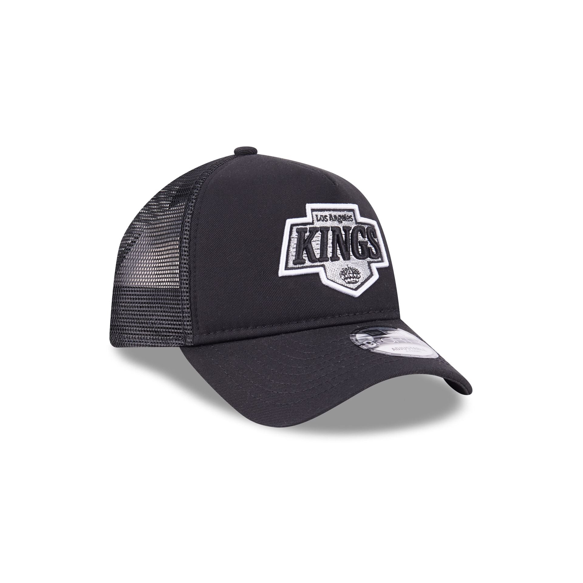 Los Angeles Kings Black 9FORTY A-Frame Trucker Hat