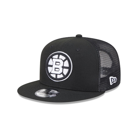 Boston Bruins Black 9FIFTY Trucker Hat - New Era Cap