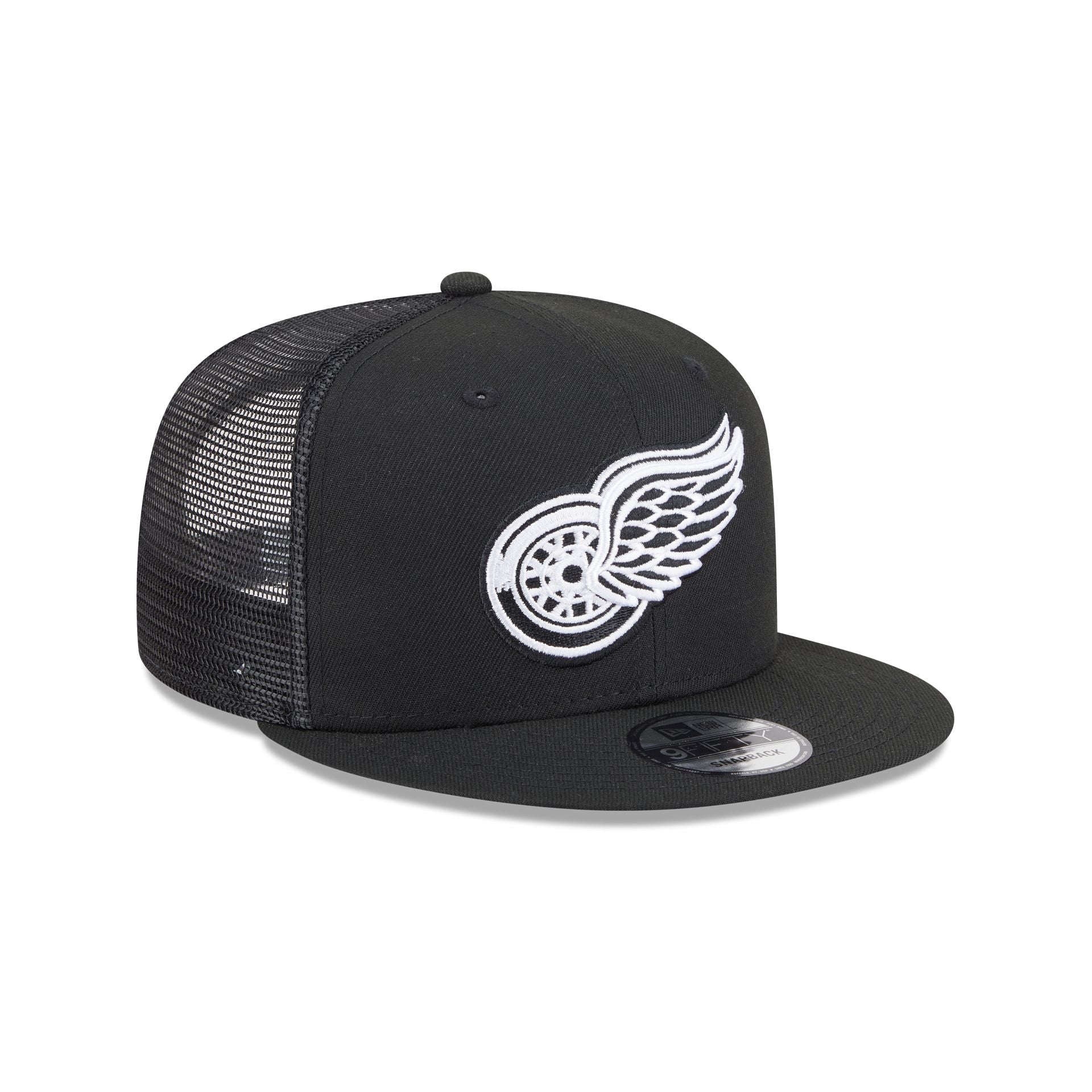 Detroit Red Wings Black 9FIFTY Trucker Hat