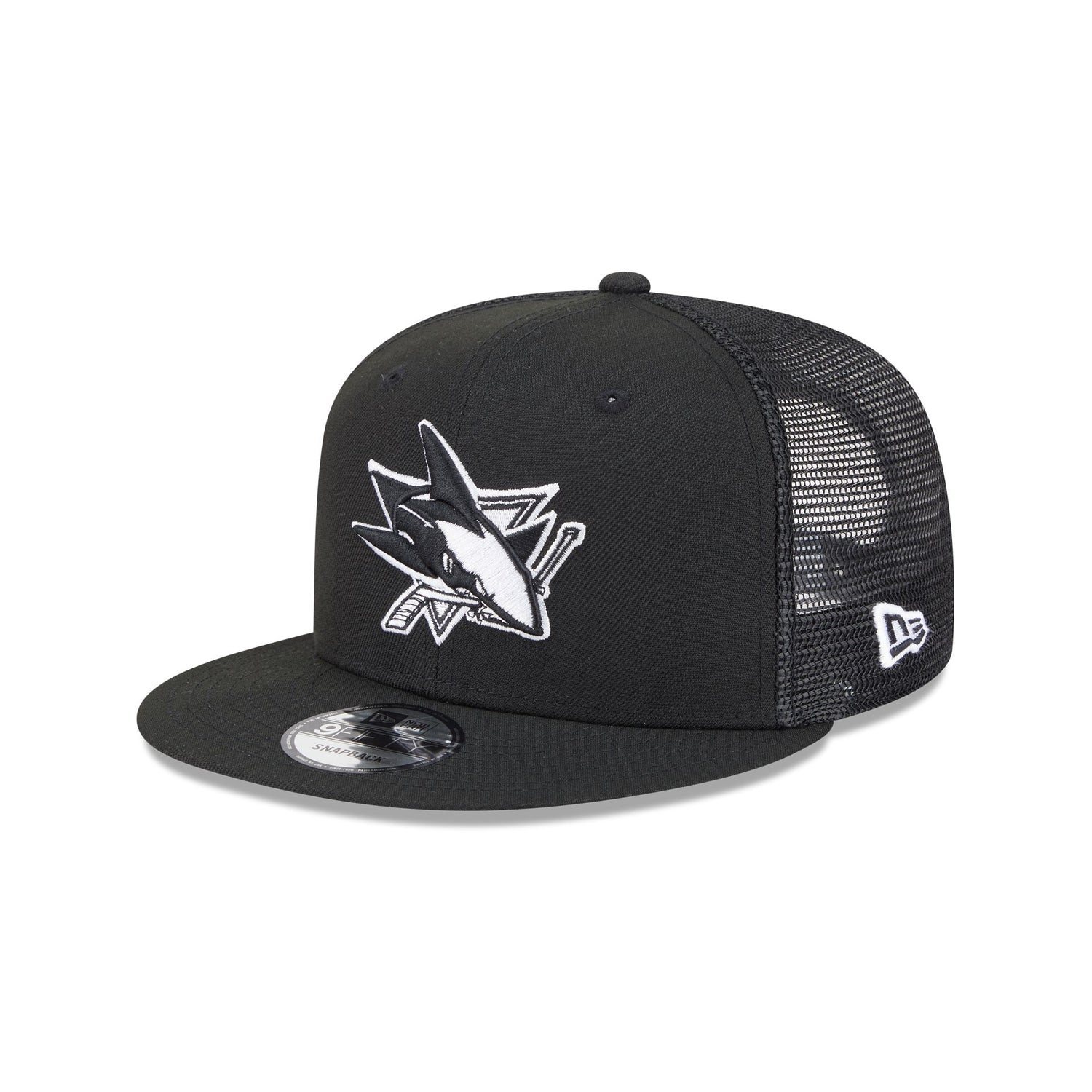 San Jose Sharks Black 9FIFTY Trucker Hat