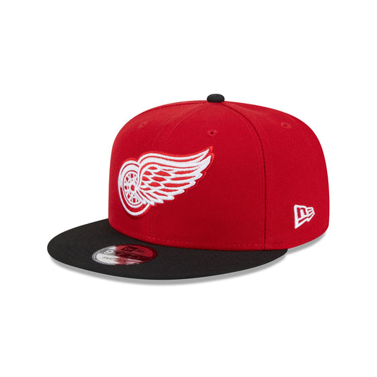 Detroit Red Wings Black Visor 9FIFTY Snapback Hat - New Era Cap