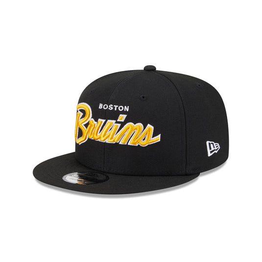Boston Bruins Script 9FIFTY Snapback Hat - New Era Cap