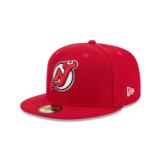 New Jersey Devils Rear Wordmark 59FIFTY Fitted Hat - New Era Cap