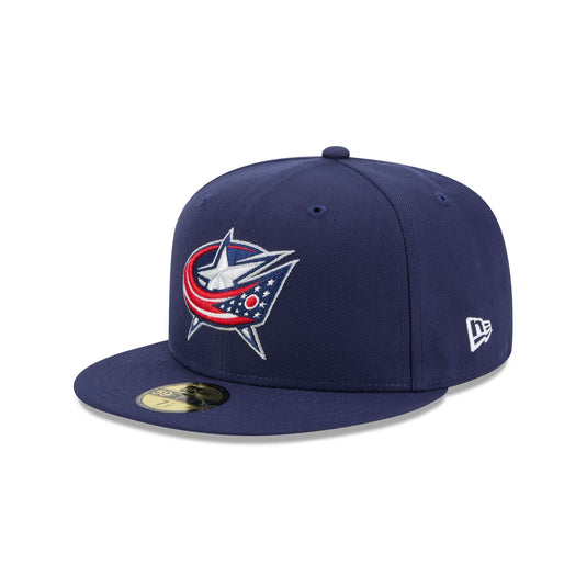 Columbus Blue Jackets Rear Wordmark 59FIFTY Fitted Hat - New Era Cap