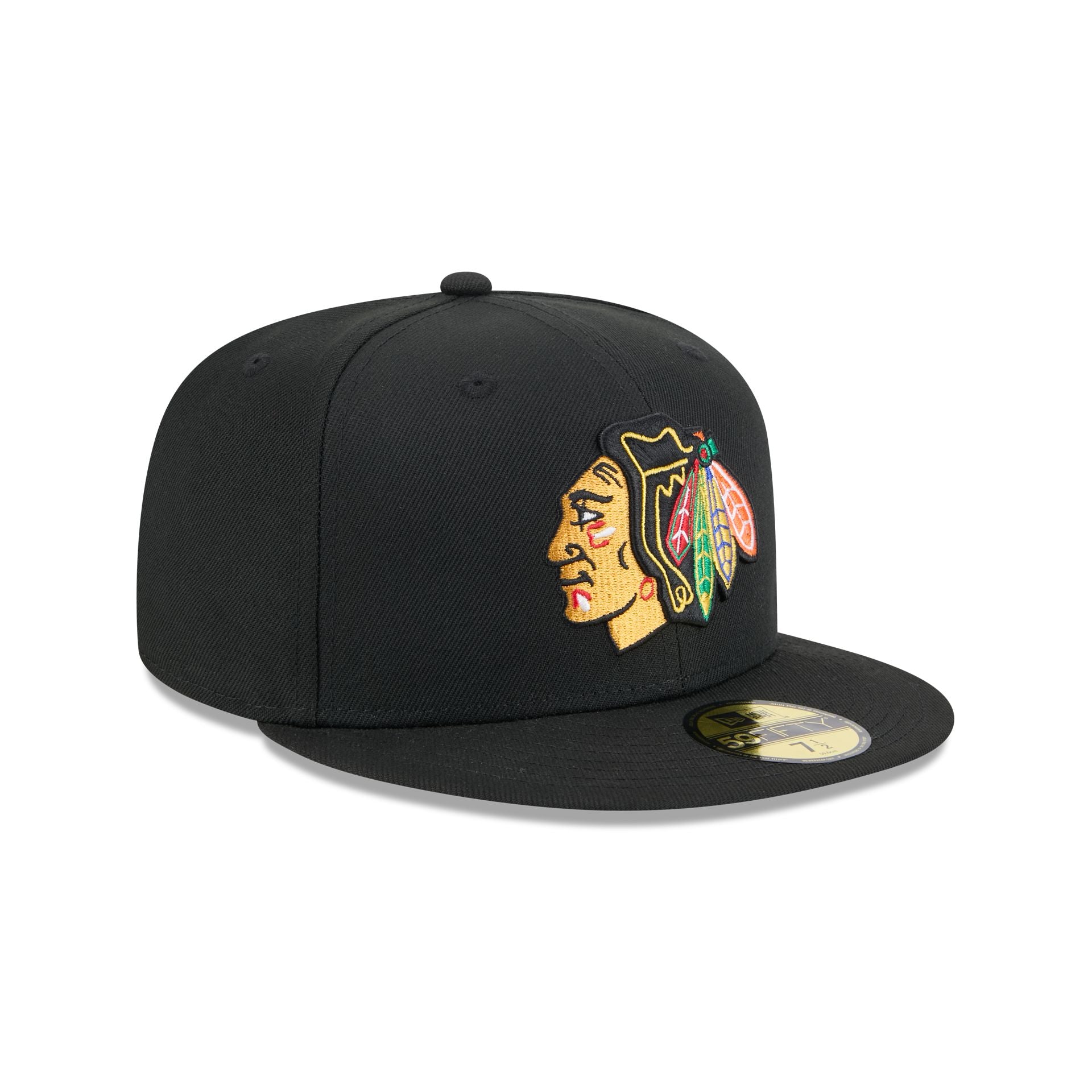 Chicago Blackhawks Rear Wordmark 59FIFTY Fitted Hat