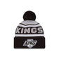Los Angeles Kings Stripe Wordmark Pom Knit Hat