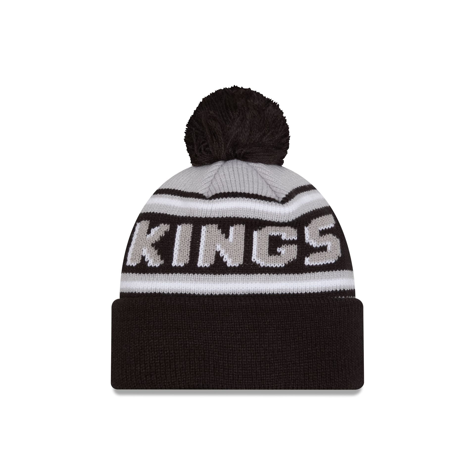 Los Angeles Kings Stripe Wordmark Pom Knit Hat