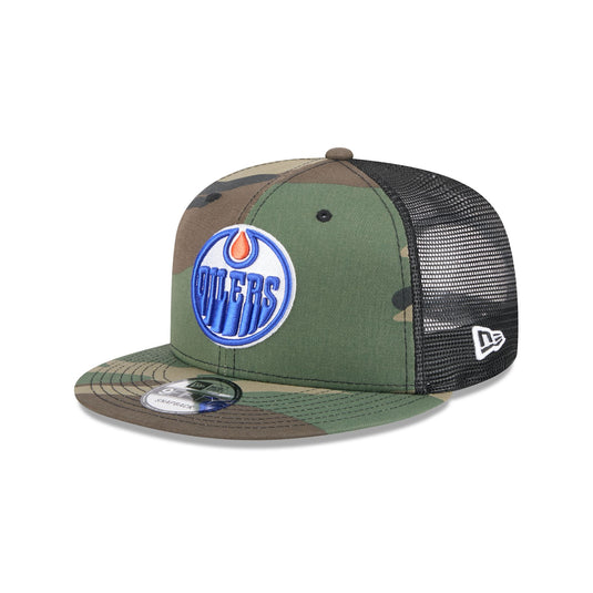 Edmonton Oilers Camo 9FIFTY Trucker Hat - New Era Cap