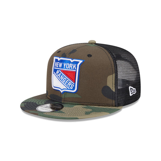 New York Rangers Camo 9FIFTY Trucker Hat - New Era Cap