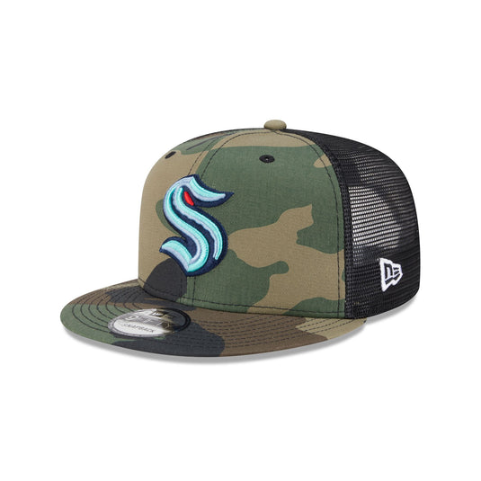 Seattle Kraken Camo 9FIFTY Trucker Hat - New Era Cap