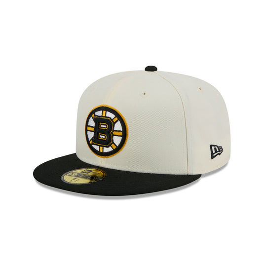 Boston Bruins Chrome White 59FIFTY Fitted Hat - New Era Cap