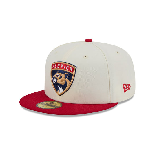 Florida Panthers Chrome White 59FIFTY Fitted Hat - New Era Cap
