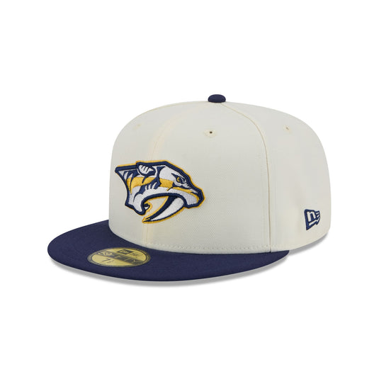 Nashville Predators Chrome White 59FIFTY Fitted Hat - New Era Cap