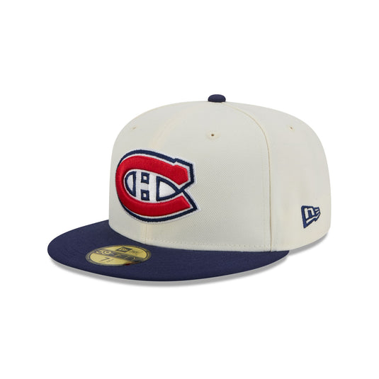 Montreal Canadiens Chrome White 59FIFTY Fitted Hat - New Era Cap