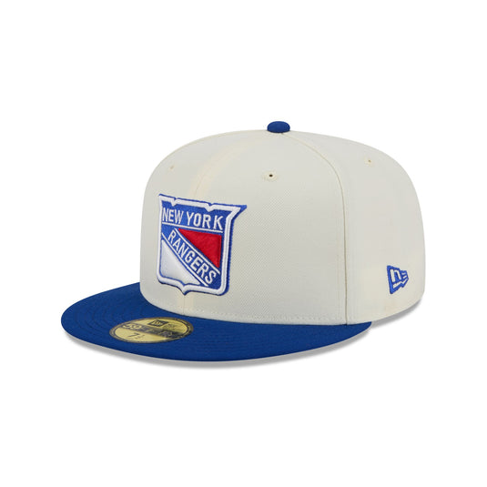 New York Rangers Chrome White 59FIFTY Fitted Hat - New Era Cap